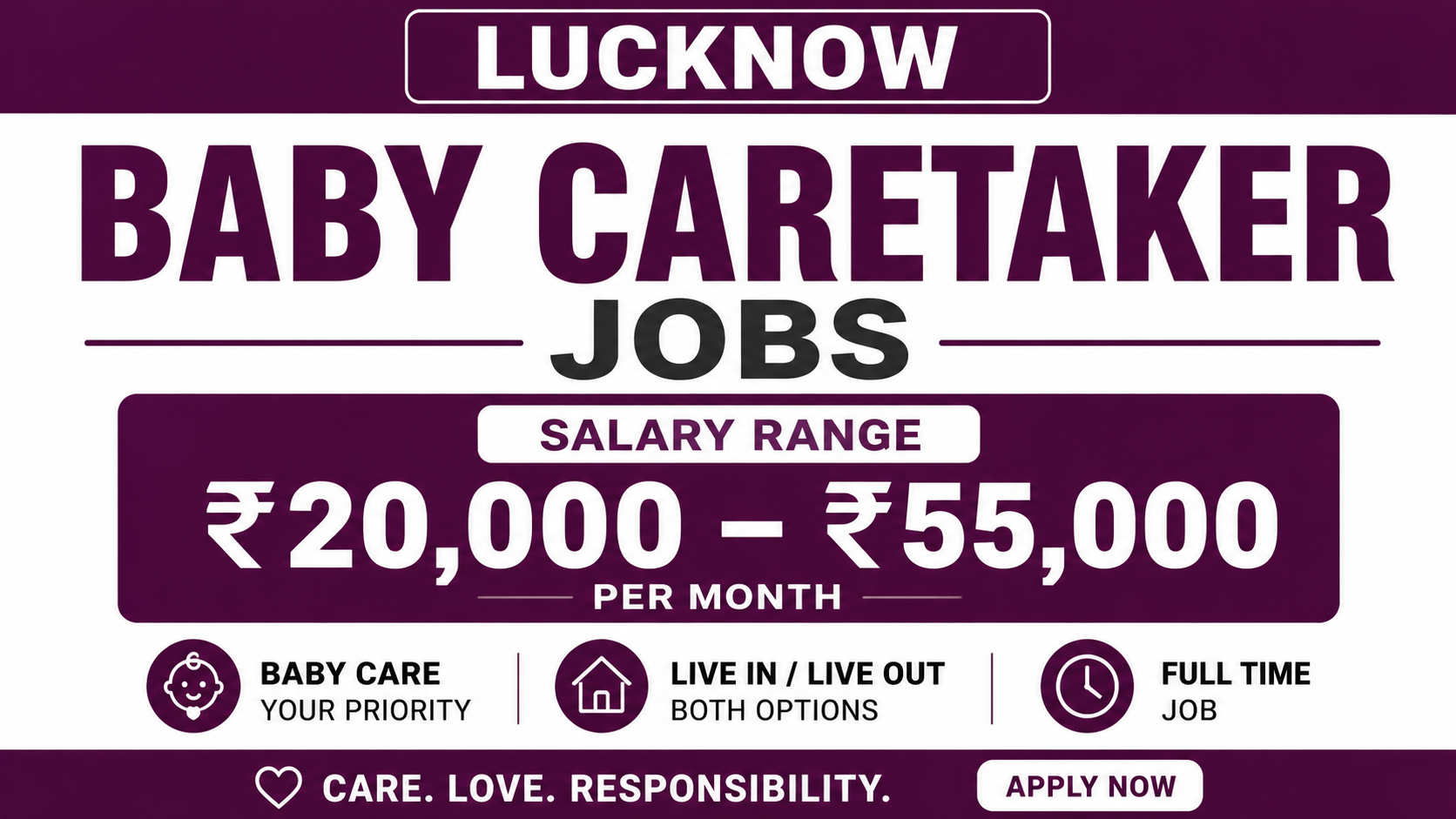 Lucknow Baby Caretaker Jobs India 2026: Eligibility, Salary, Skills, Responsibilities and How to Apply